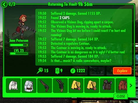 fallout shelter wasteland stats|fallout shelter maximum exploration time.